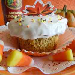 Skinny Pumpkin Spice Harvest Cupcakes