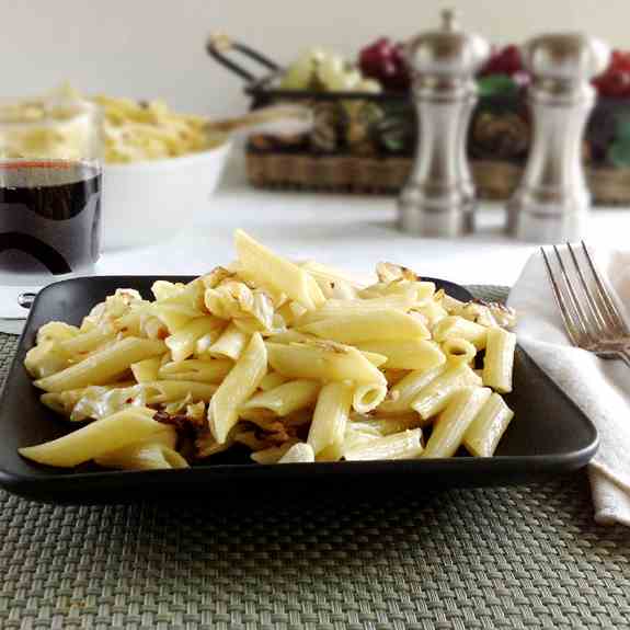 Penne with Cabbage and Provolone Piccante