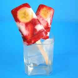 Strawberry Banana Ice Pops