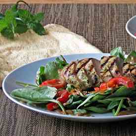 Thai Chicken Salad with Peanut Dressing
