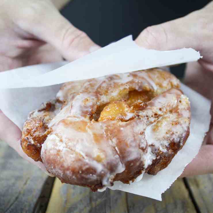 Maple Whiskey Peach Fritters