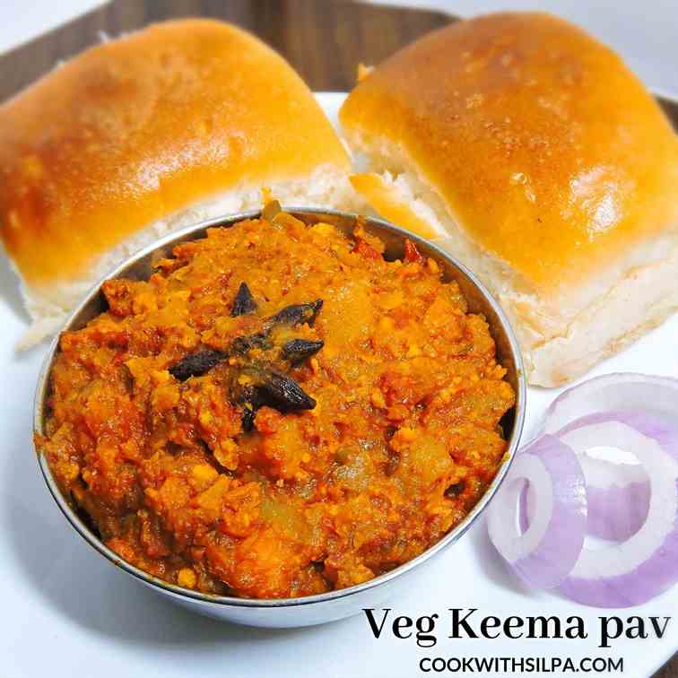 Easy veg keema pav recipe ( Mumbai food)