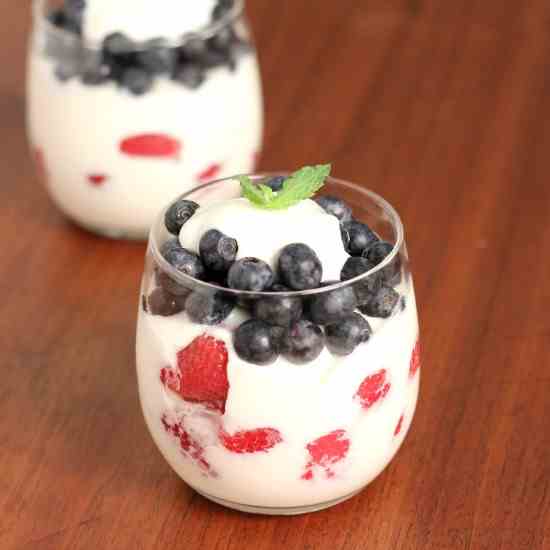 Patriotic Yogurt Parfait