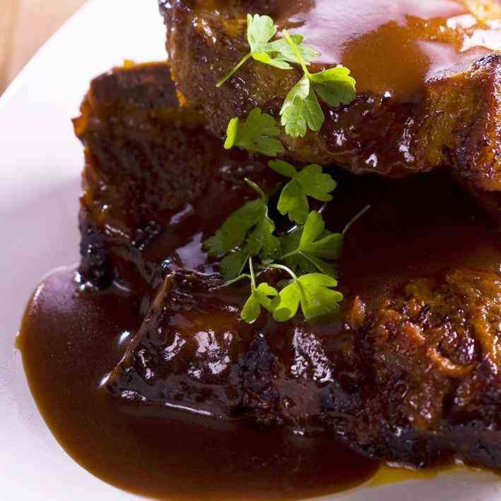 Spiced Beef Ribs with Bourbon Sauce