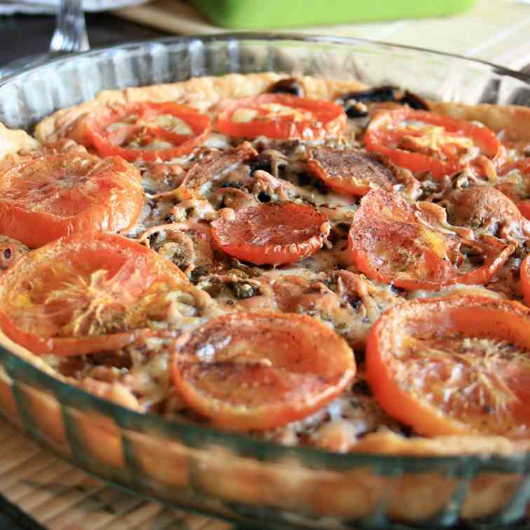 Onion, Mushroom Tomato Tart