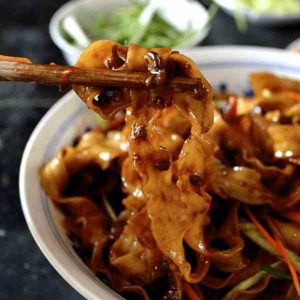 Zha Jiang Mian or “Fried Sauce Noodles"