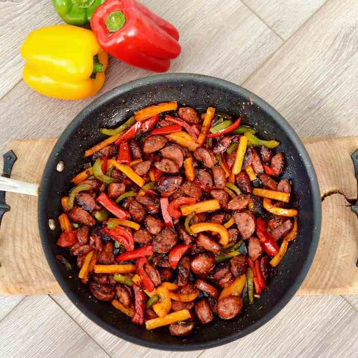 Paleo Balsamic Sausage - Peppers