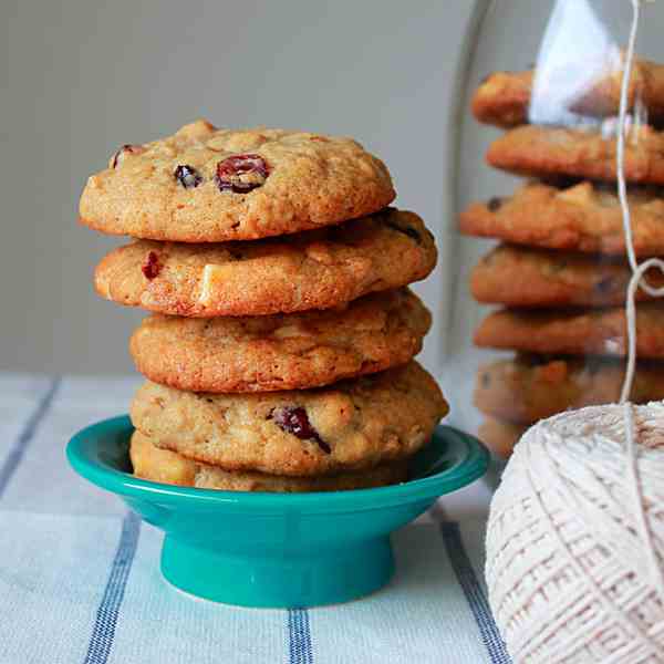 Dried cranberry white chocolate cookies