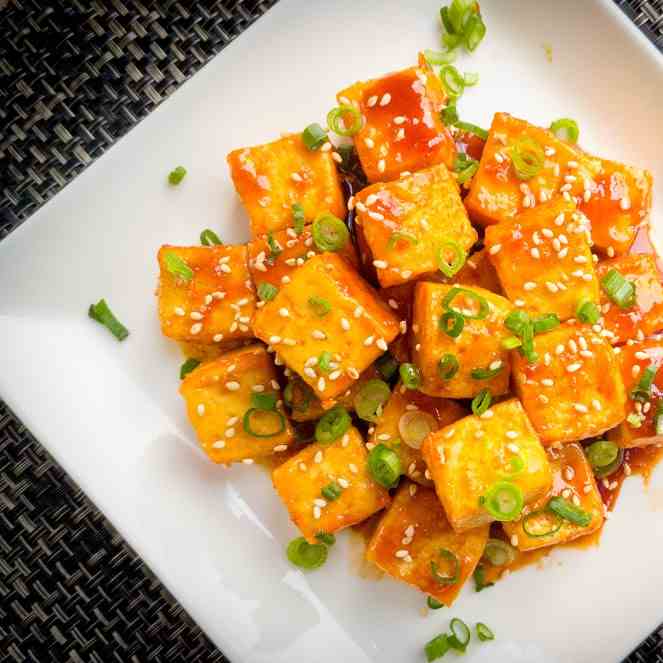 Korean Style Sweet and Spicy Tofu
