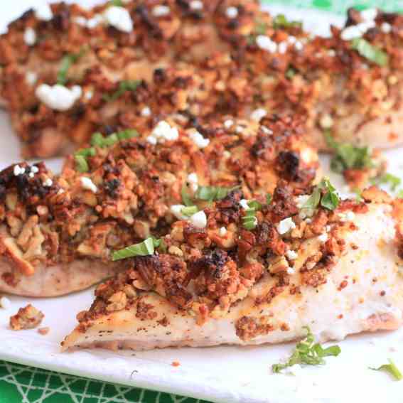 Pecan - Goat Cheese Crusted Chicken