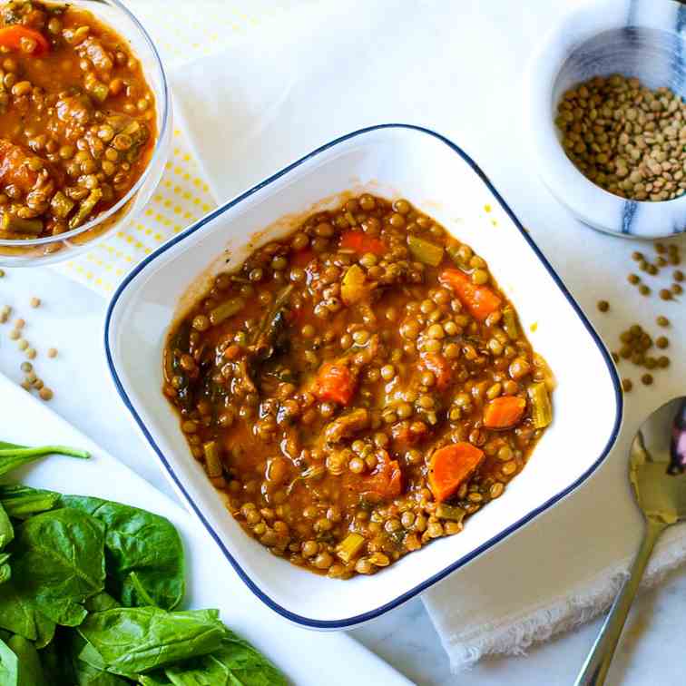 Super Hearty Moroccan Lentil Soup