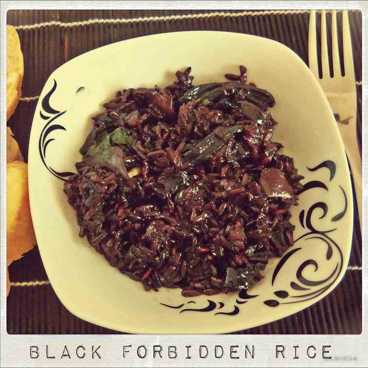 Black Rice Mushroom Risotto (Vegetarian Re