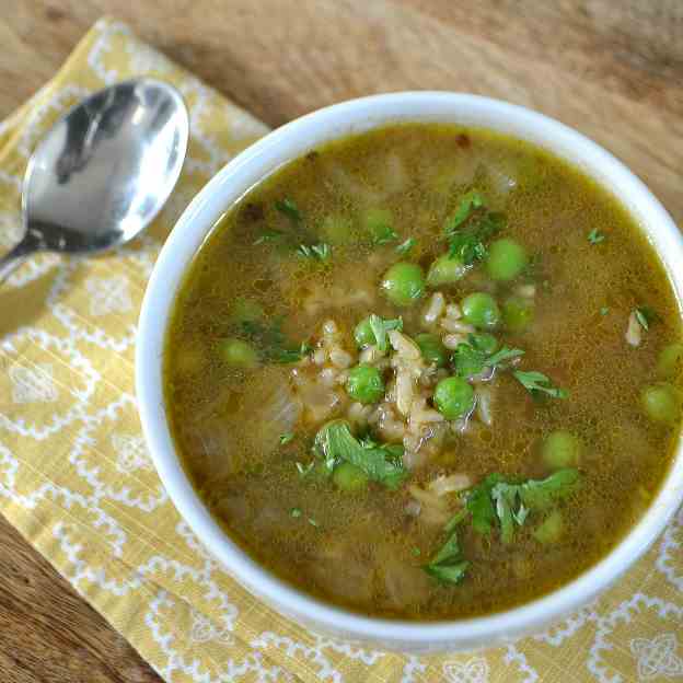 Easy Peas and Rice Soup