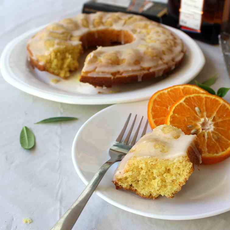 Cointreau-glazed orange bundt cake