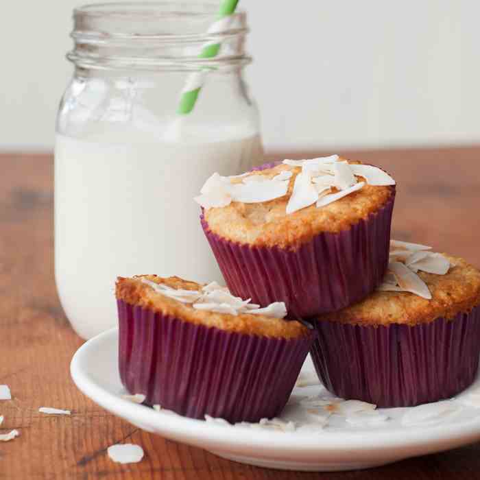 Coconut {Sourdough} Muffins