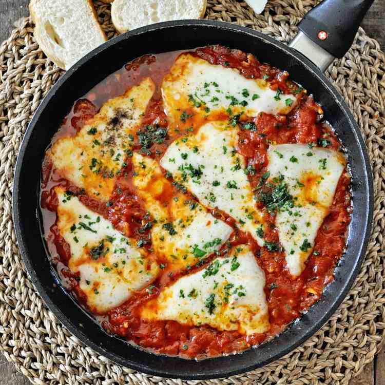 Manchego Cheese and Tomato Skillet