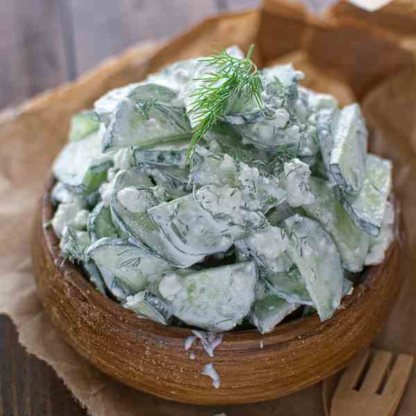 Creamy Cucumber And Feta Salad