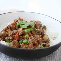 Indian Ground Beef with Peas