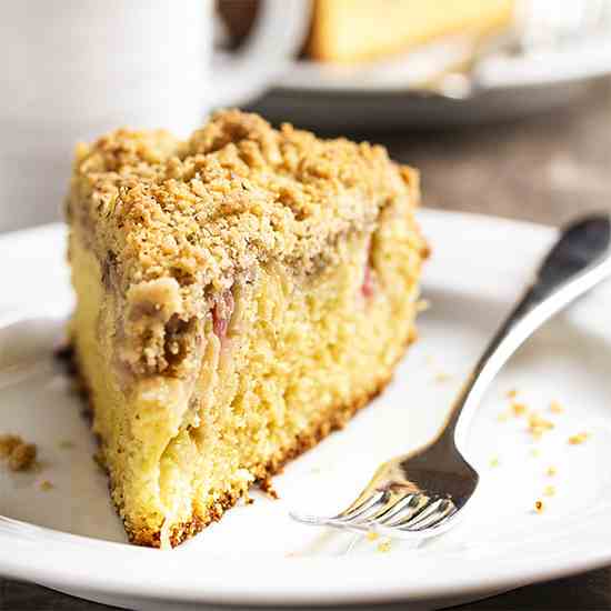 Rhubarb Coffee Cake with Crumb Topping