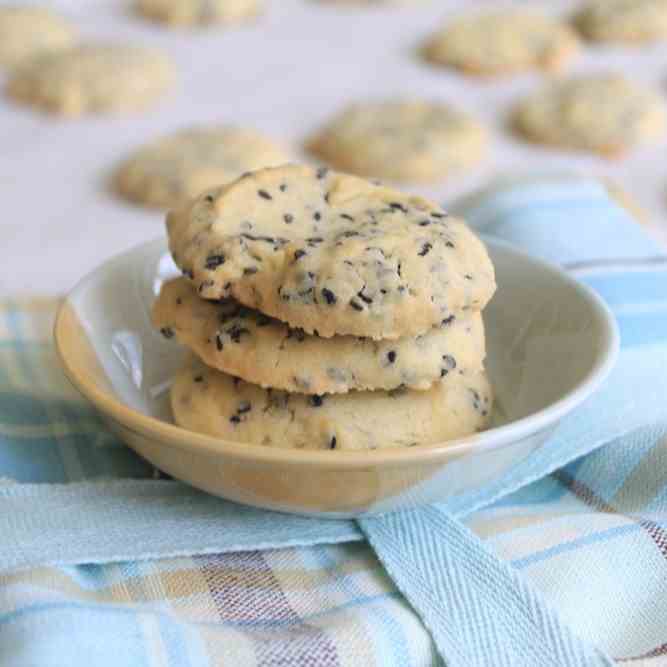 Black Sesame Butter Cookies