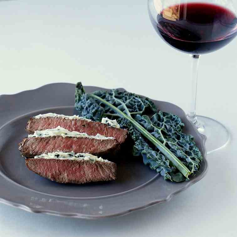 Sirloin Steak With Raw Kale Butter
