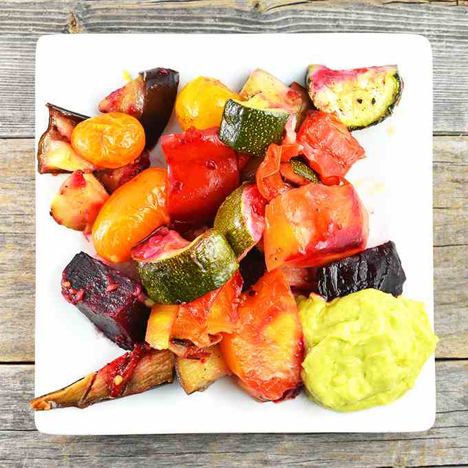 Roasted Vegetables With Avocado