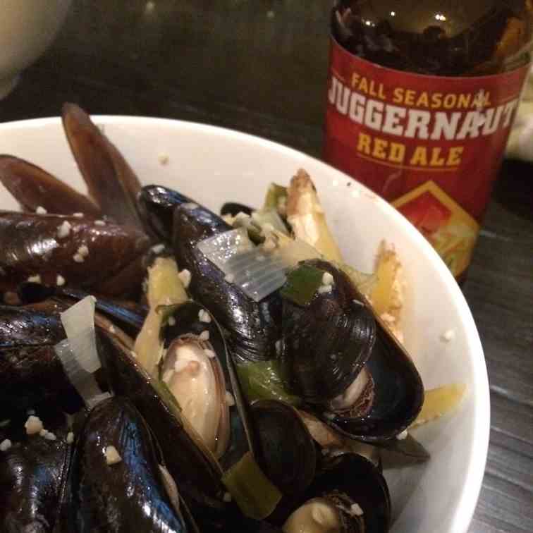 Grill Steam Mussels