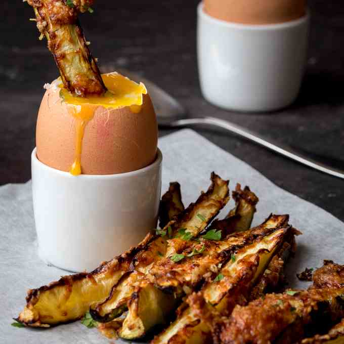 Courgette Fries and the perfect dippy egg