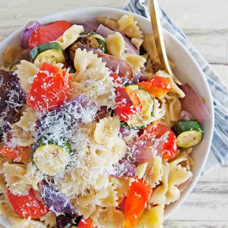 Oven Roasted Vegetable Pasta
