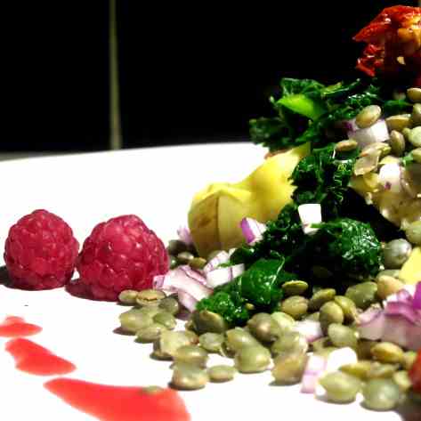 Artichoke Salad with Raspberry Dressing