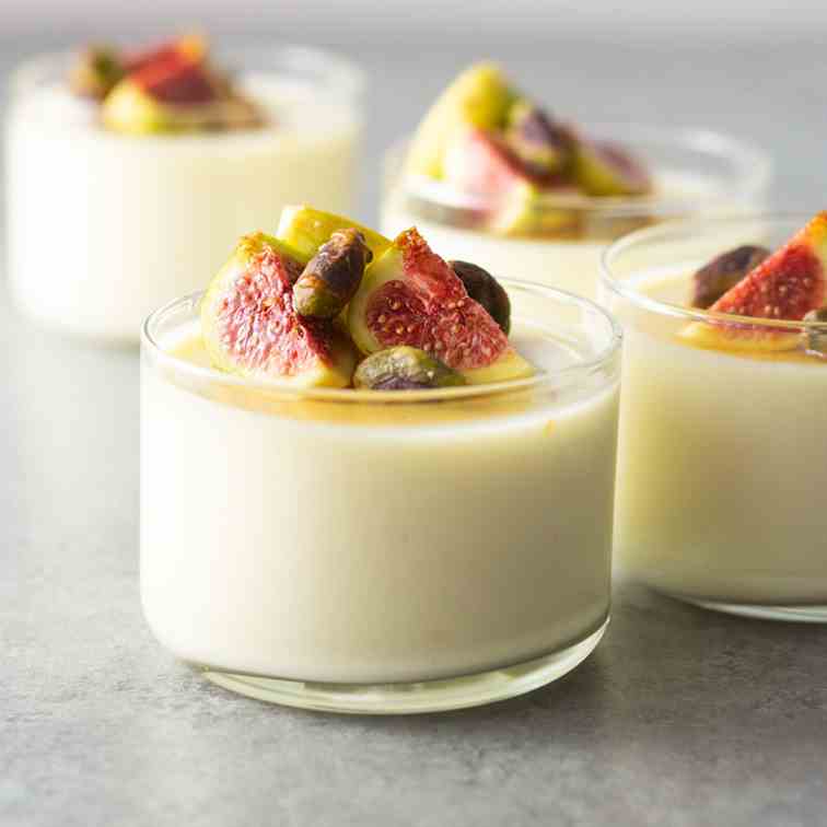 Goat Cheese Panna Cotta with Figs