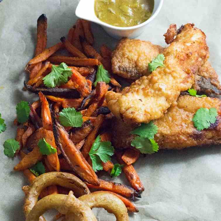 Caribbean Style Fish and Chips