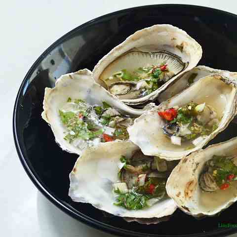 Thai Style Grilled Oysters