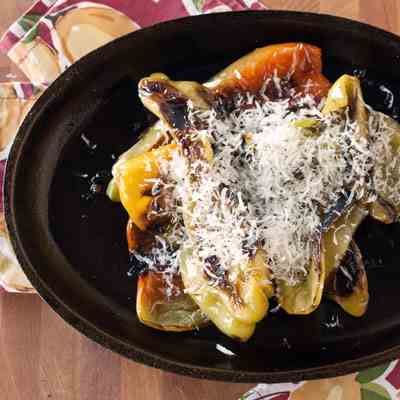Charred Peppers with Parmesan