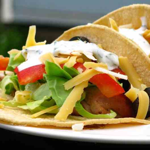 Beery Grilled Chicken Tacos.