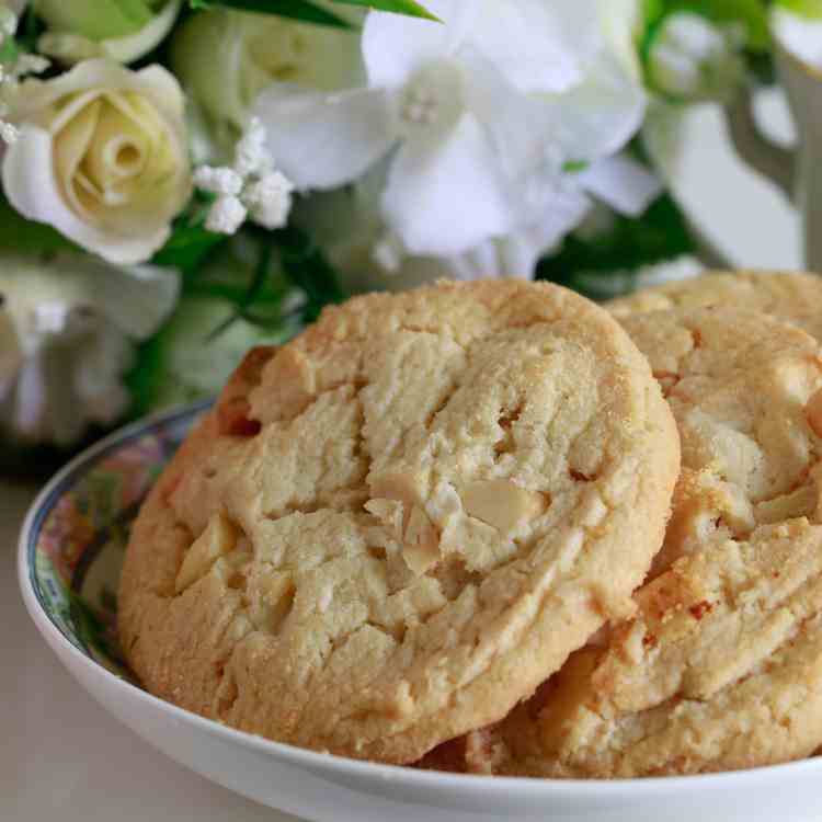 Best ever soft white chocolate chip cookie