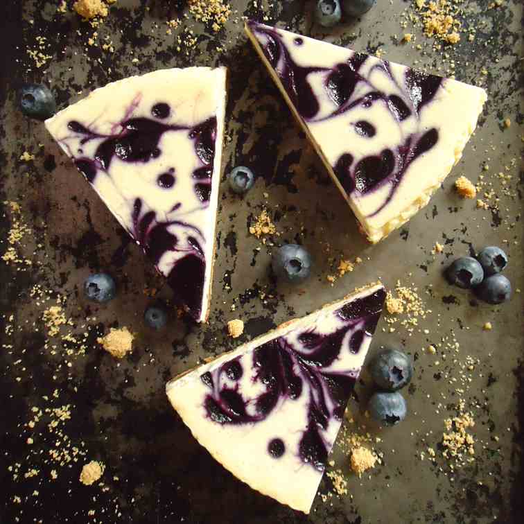 Blueberry Basil Cheesecake