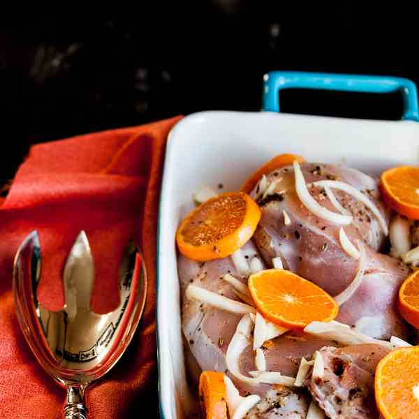 Spiced Roasted Chicken With Clementine