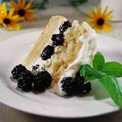Blackberry Shortcake with Basil Syrup