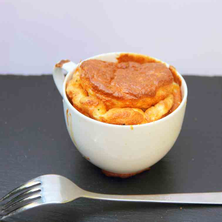Cheese and chive souffle