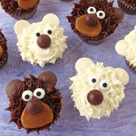 Teddy Bear - Polar Bear Cupcakes