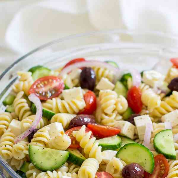easy greek pasta salad