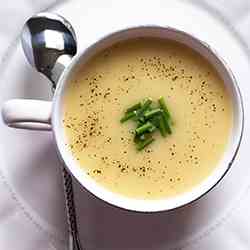 Light potato and leek soup recipe