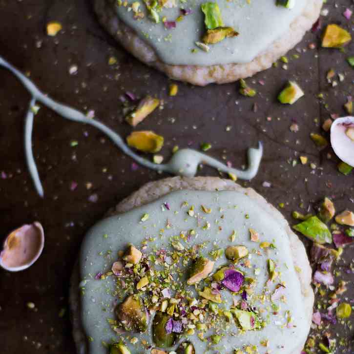 Matcha Frosted Sugar Cookies