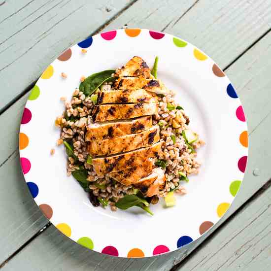 Grilled Chicken and Farro Salad 