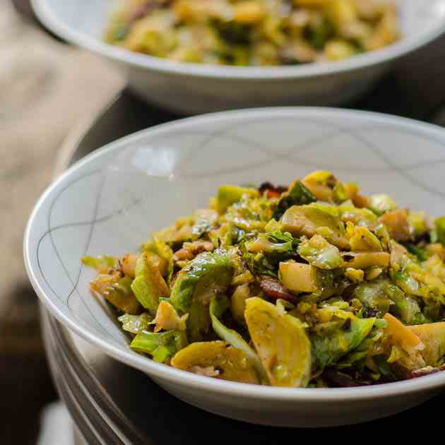 Apple Pecan Brussels Sprouts