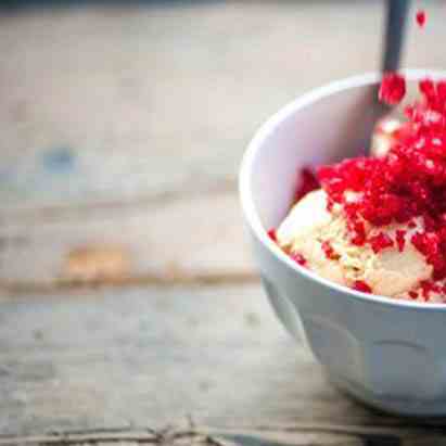 Raspberries & Vanilla ice-cream