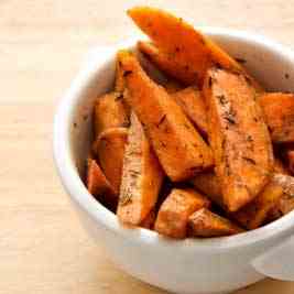 Garam Masala Spiced Sweet Potato Wedges