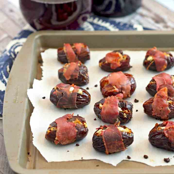 Wrapped Goat Cheese Stuffed Dates