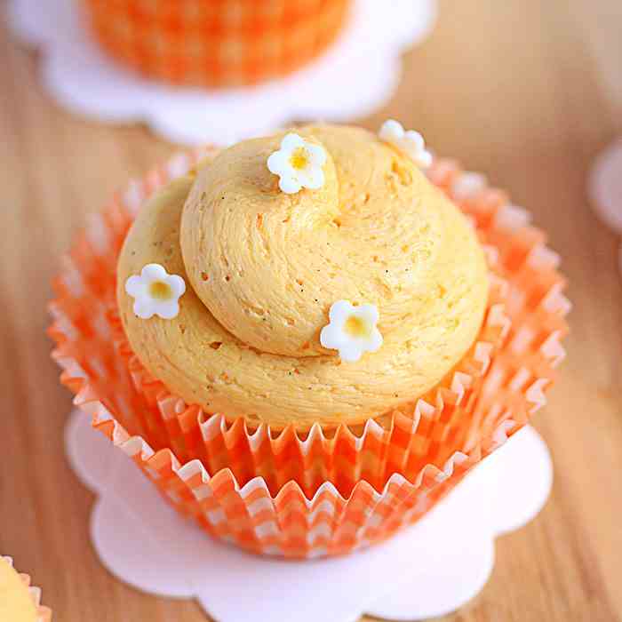 Dreamy Creamy Orange Cupcakes